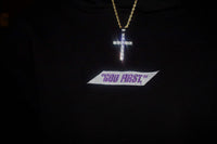 “God First” Purple Logo Hoodie - Swift Goods Clothing Brand 