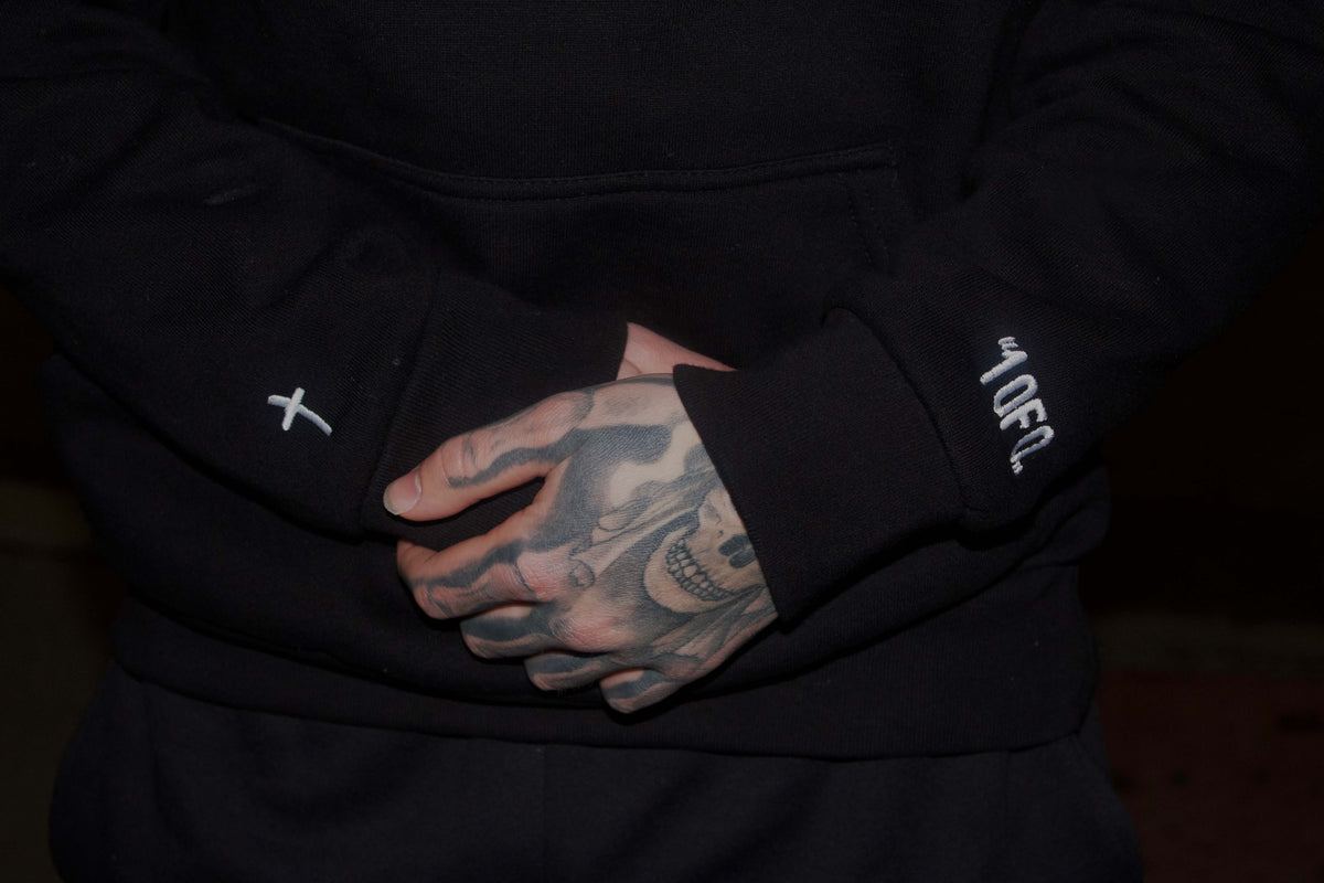 “God First” Purple Logo Hoodie - Swift Goods Clothing Brand 
